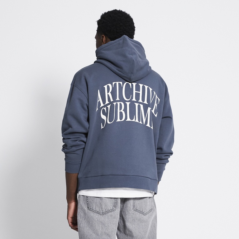 Printed hoodie "East 2.0" Dark Green